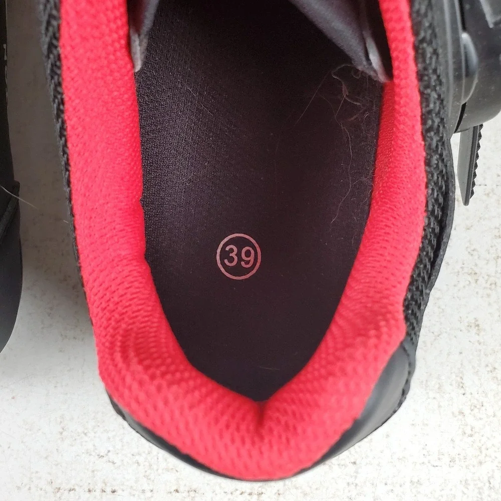 Peloton Womens Cycling Shoe Sz 8 Black Adjustable Buckle Dual Hook & Loop Straps